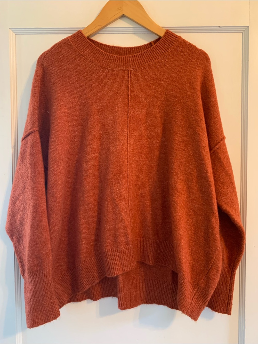 🍁Vince Camuto Burnt Orange Oversized Crewneck Sweater